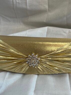 Gold Clutch with crossbody
